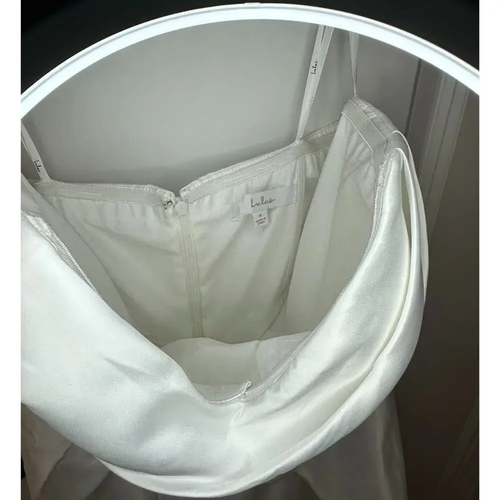 Lulus “Lifetime of Love” White Satin Strapless A-Line Gown - Size 8 – NWOT💍✨ - Picture 11 of 11